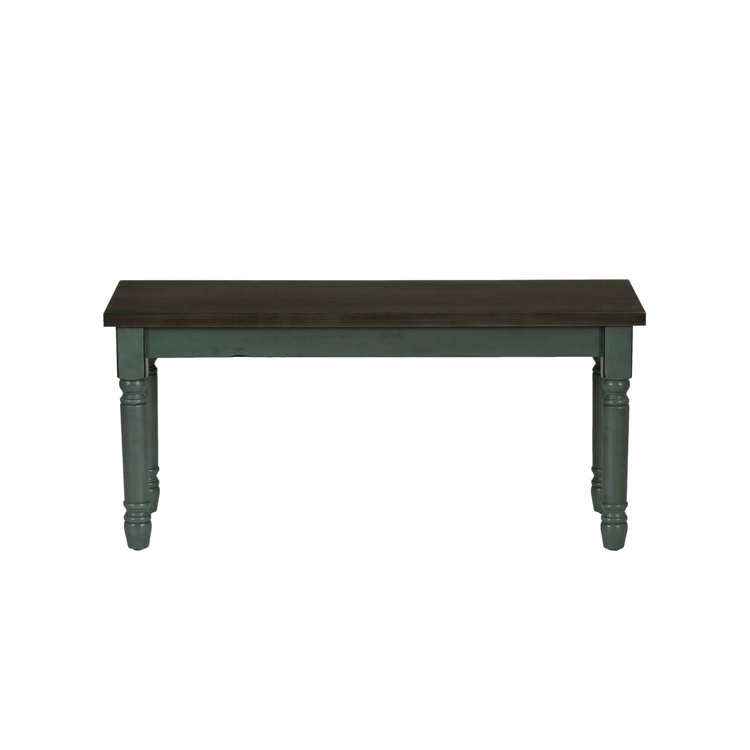 Laurel Foundry Modern Farmhouse® Ivor 40" Two Tone Solid Wood Farmhouse Dining Bench