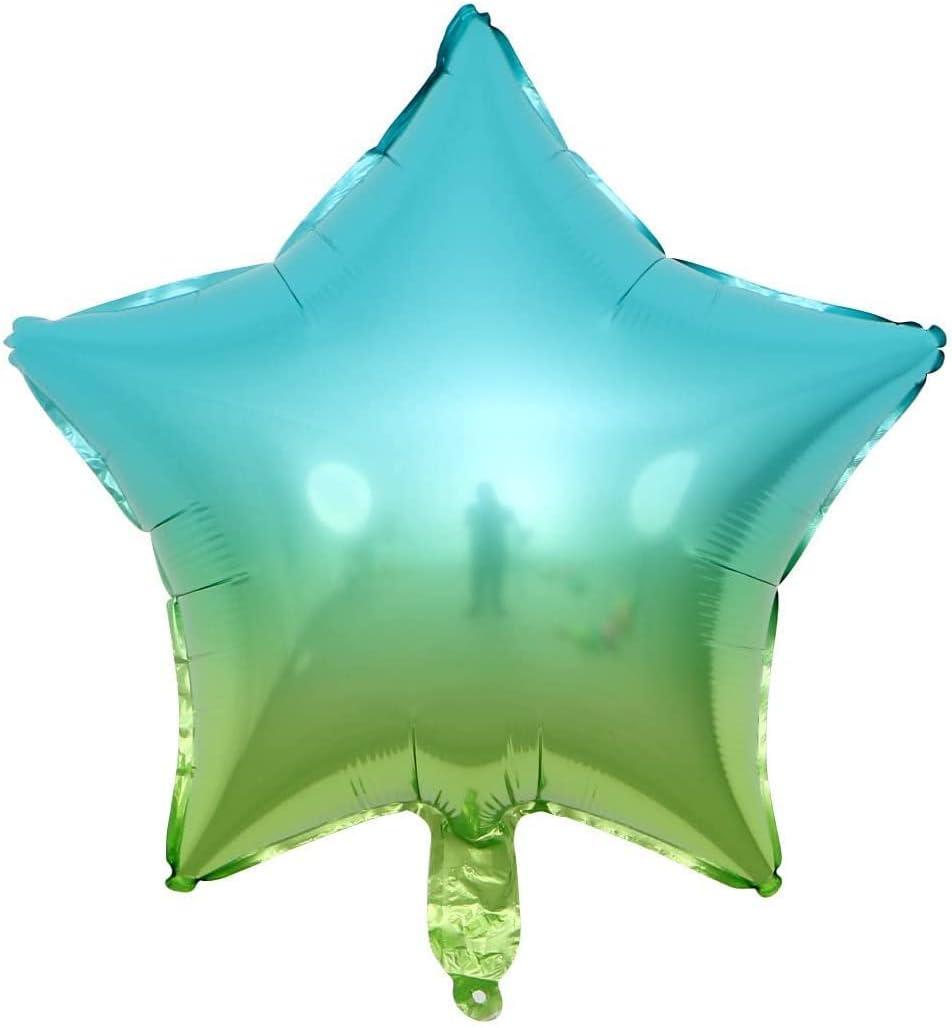 18 Assorted Gradient Color Star Shaped Balloons 6 Kinds of Rainbow Party Foil Balloons,Foil Balloon for Party Decoration.(Mixed, 18inch)…