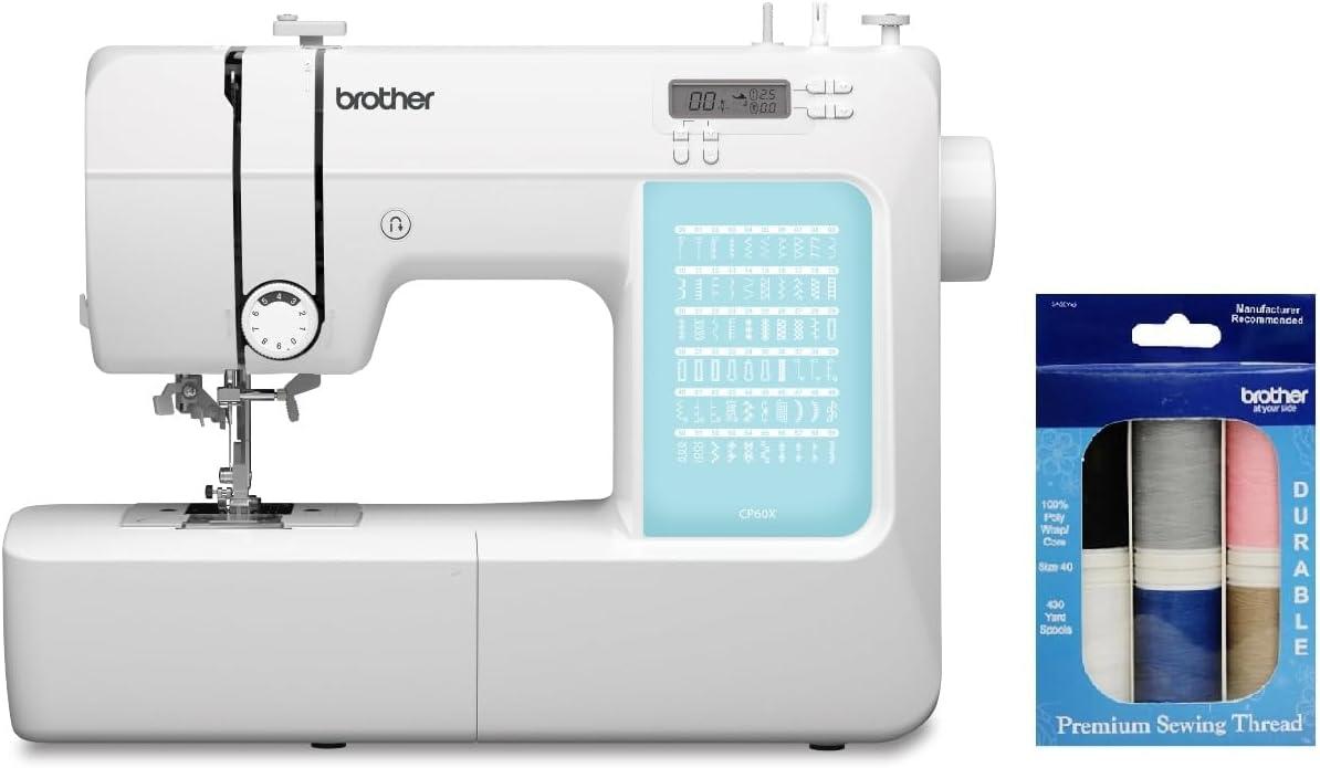 Brother CP60X White Computerized Sewing Machine with LCD Display