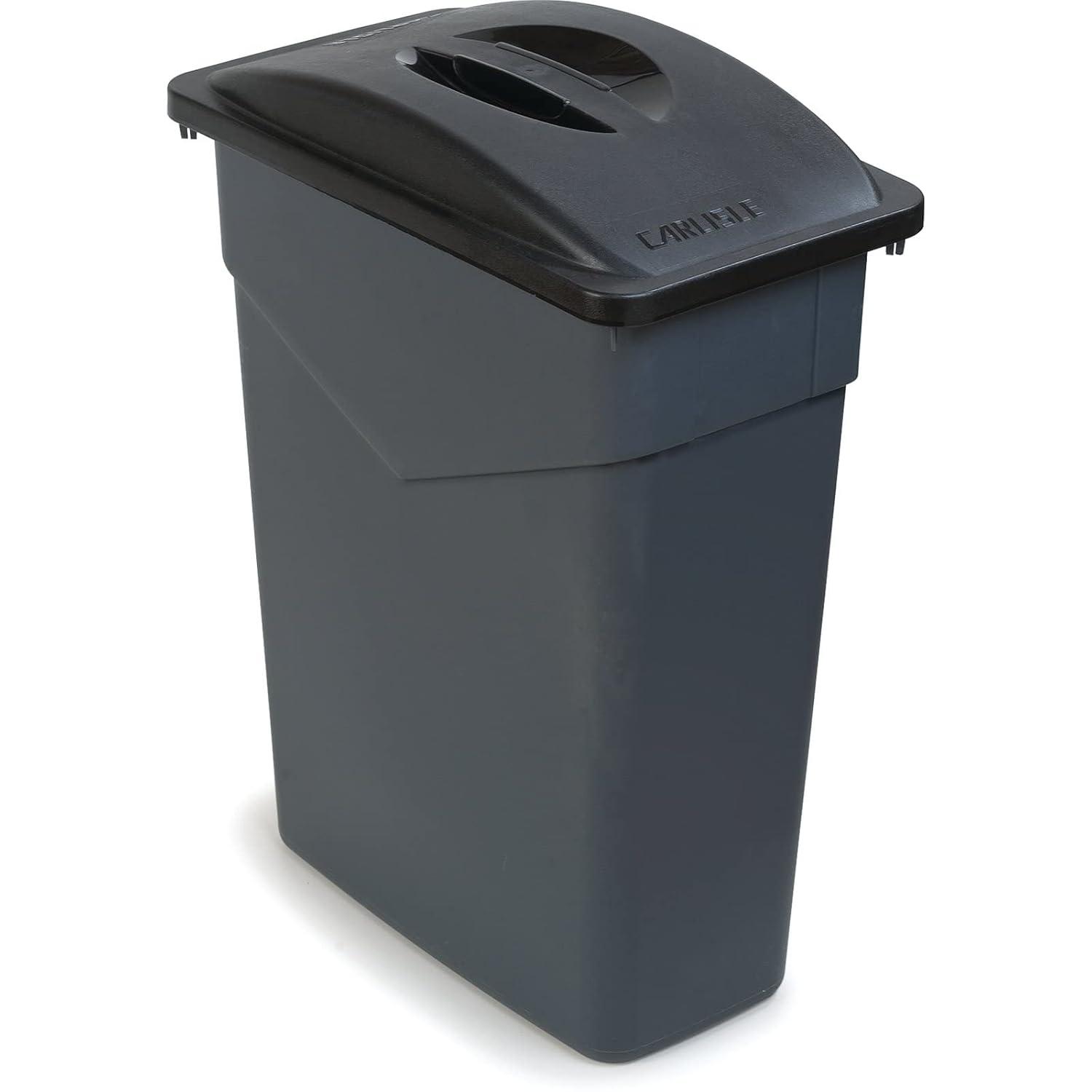 Carlisle Sanitary Maintenance B2193967 15 gal 34201523 Trimline Rectangle Waste Container - Gray