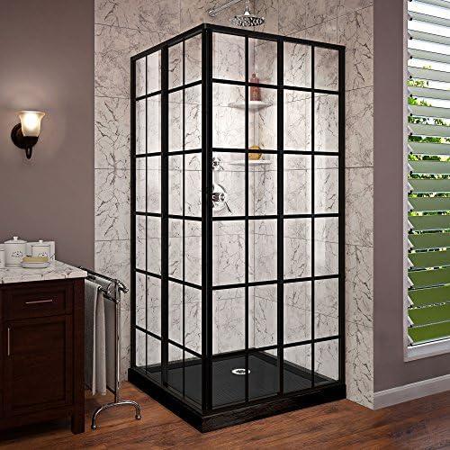 French Corner 40.5" x 72" Square Sliding Shower Enclosure