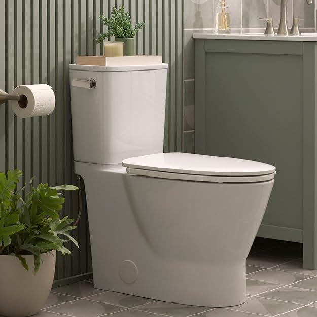 American Standard American Standard Aspirations 1.28 Gallons GPF Elongated Comfort Height Floor Mounted Two-Piece Toilet (Seat Included) 252AA898.020