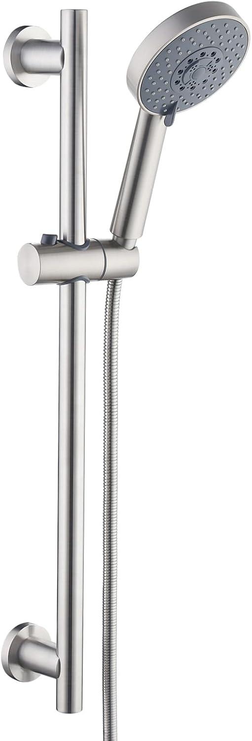 5-Spray Multifunction Deluxe Wall Bar Shower Kit with Hand Shower in Polished Chrome