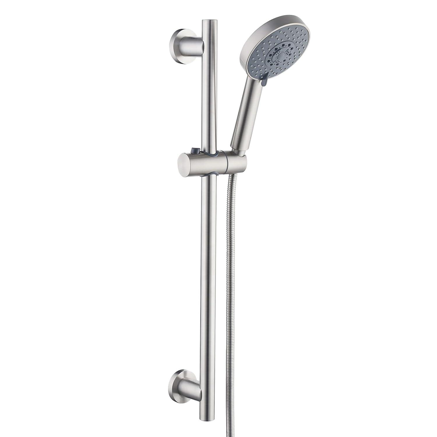 5-Spray Multifunction Deluxe Wall Bar Shower Kit with Hand Shower in Polished Chrome