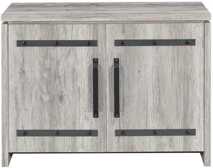 Spacious Wooden Accent Cabinet, Gray - Saltoro Sherpi