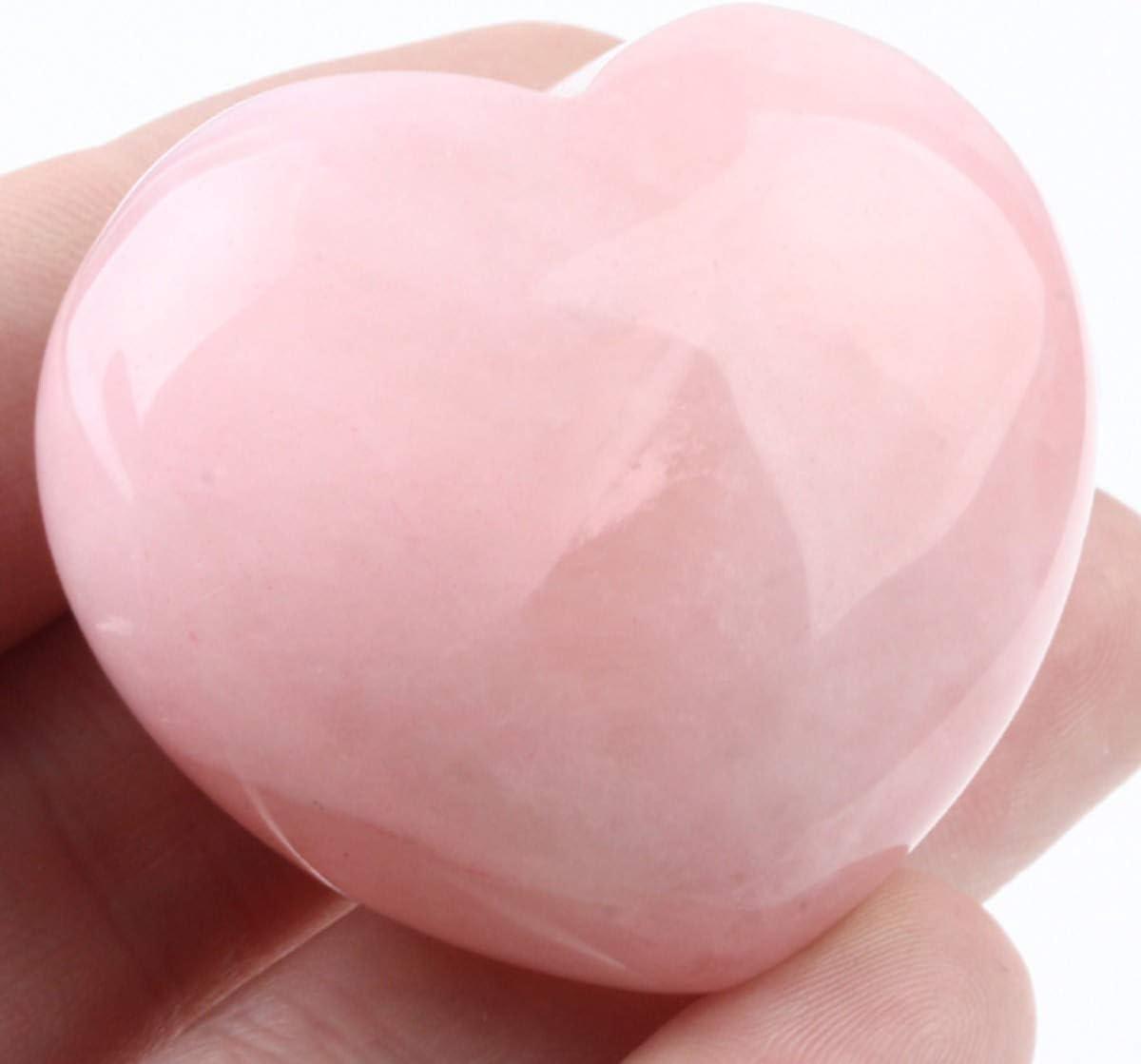 YUYNINP Clearance Sale! Home Decoration Love Gemstones Rose Worry Natural Quartz Heart Stone Crystal PalmThumb Home Decor (Pink)