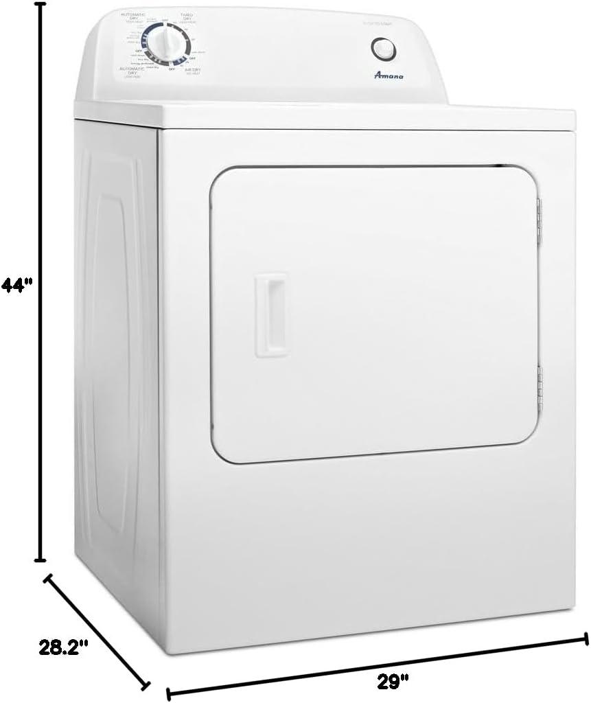 Amana 6.5 cu ft 240 mV White Electric Automatic Dryer