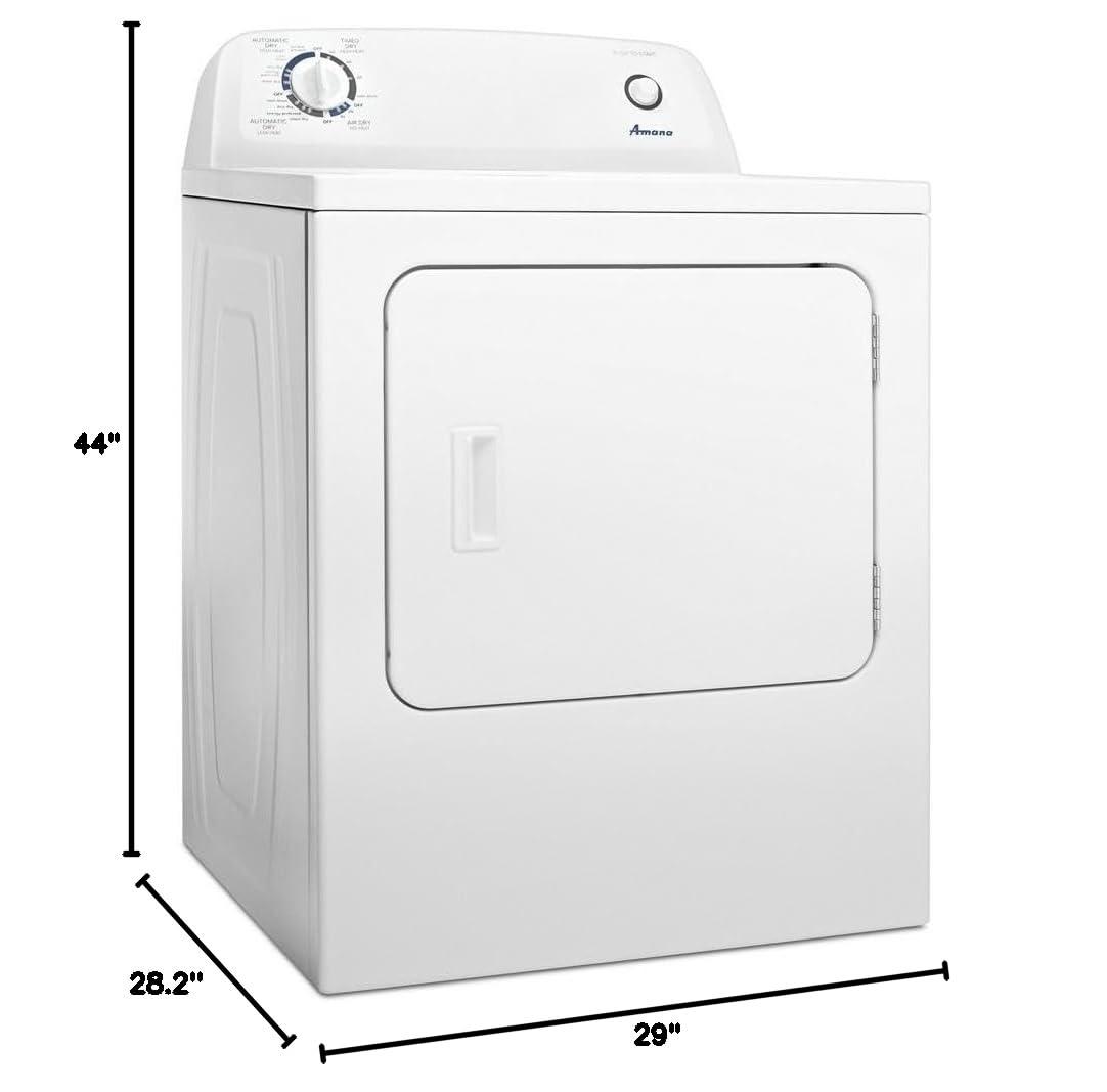 Amana 6.5 cu ft 240 mV White Electric Automatic Dryer