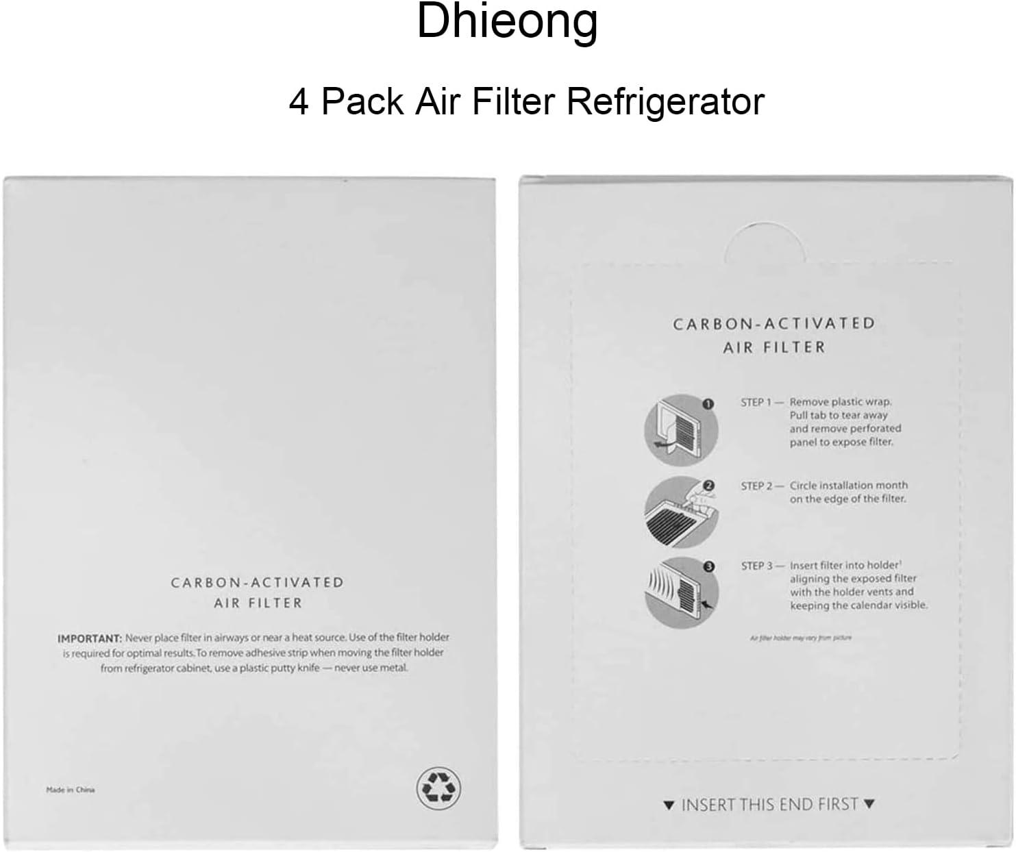 4Pcs  Activated Carbon  For Frigidaire Air Filter  Replacement Refrigerator Pure Air，Also Fits Electrolux Part # EAFCBF