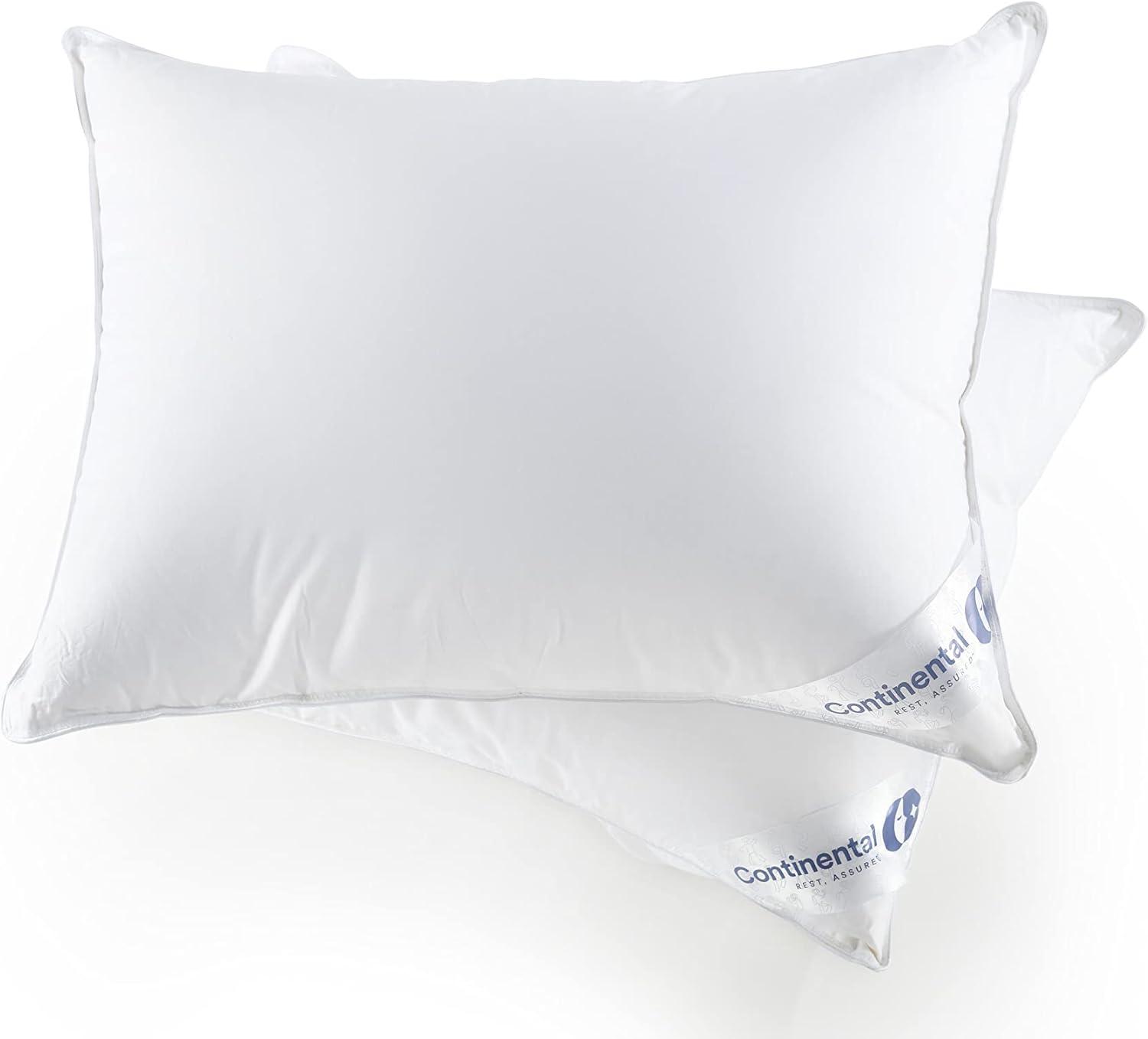 Continental Bedding Hungarian Goose Down Pillows Set King Size 100% Down Pillow, 2 Pack