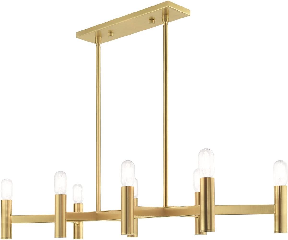 Livex Lighting Copenhagen 8 - Light Chandelier in  Satin Brass