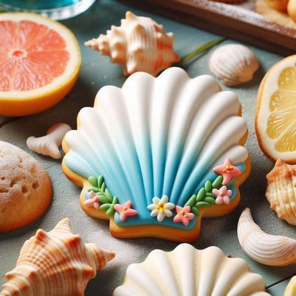 Sandy Beach Seashell Tin Plated Steel Cookie Cutter Set