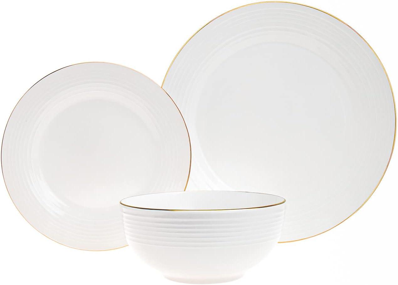 Flori 18 Piece Porcelain Dinnerware Set