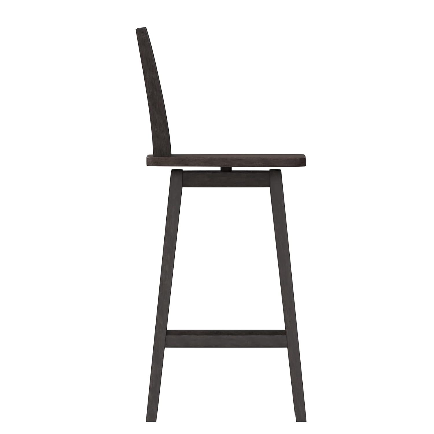 Taylor & Logan Bakersville Modern Farmhouse Wooden Swivel Bar and Counter Stool