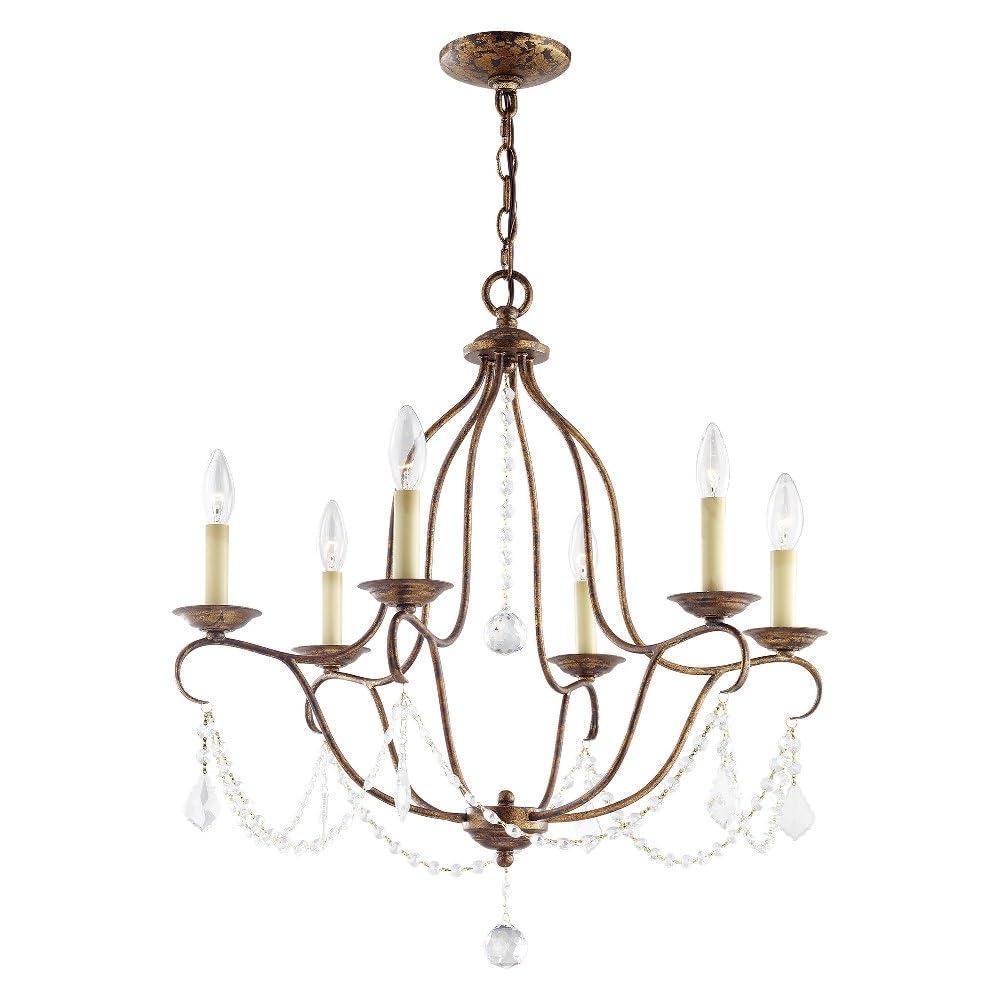 Livex Lighting Chesterfield 6 - Light Chandelier in  Antique Gold Leaf