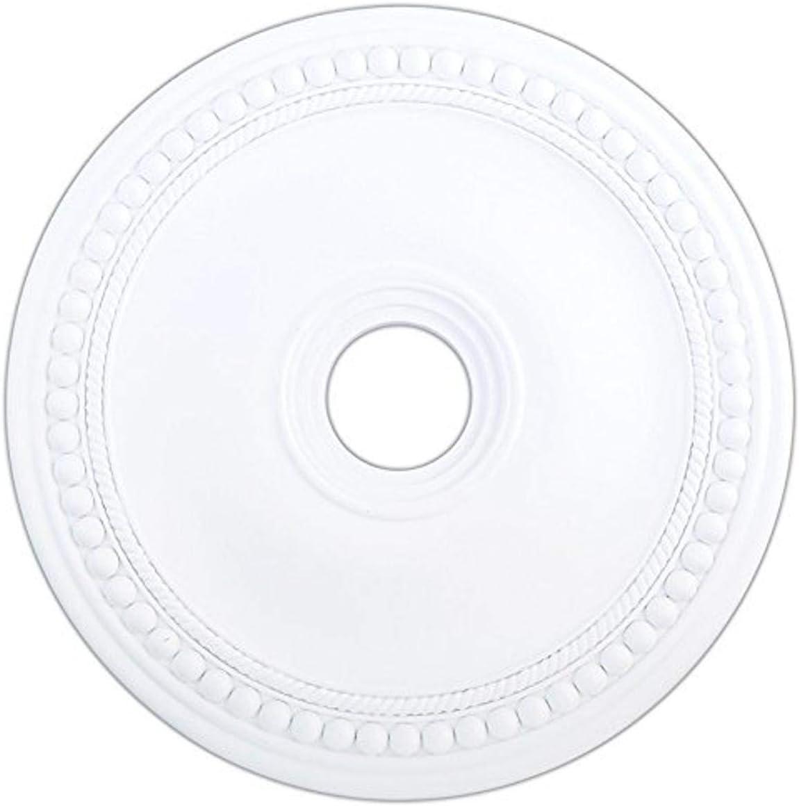 White 24-Inch Ornate Polyurethane Ceiling Medallion