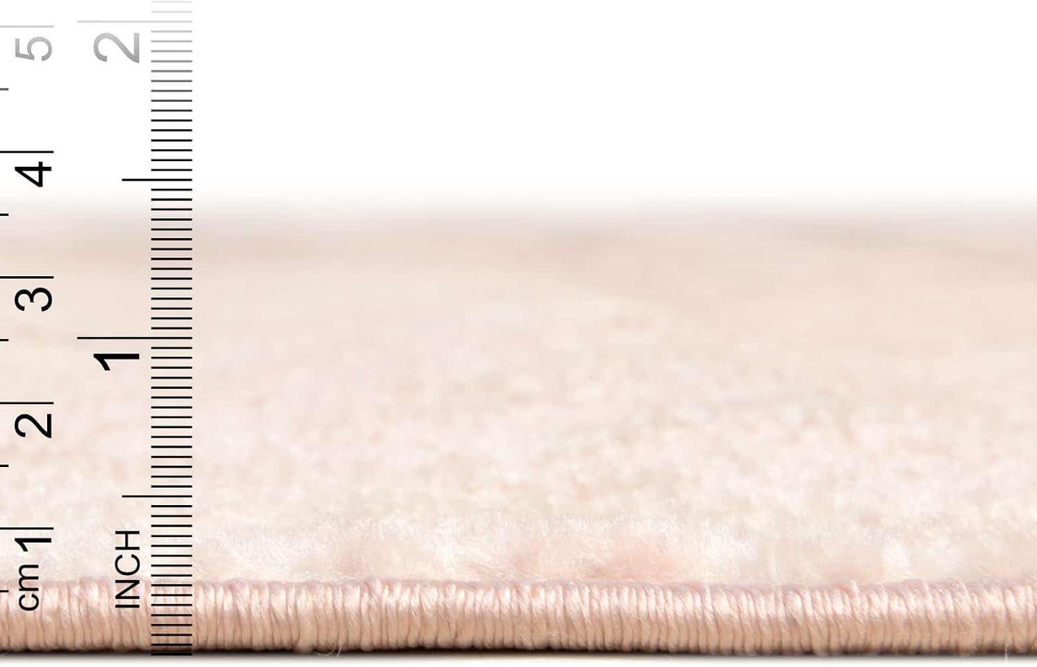 Unique Loom Borealis Eos Rug , 6' 0" x 6' 0" ,Carnation Pink