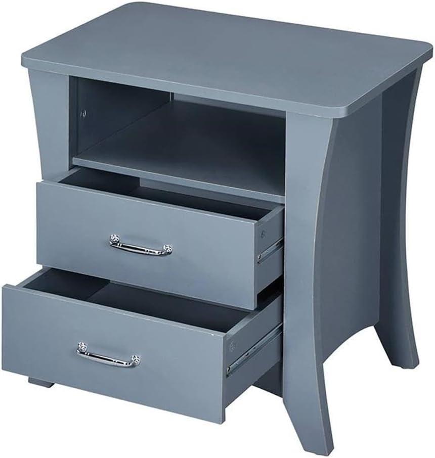 24" Colt Accent Table Gray Finish - Acme Furniture: Wood Frame, Rectangle Shape, Lower Shelf Storage