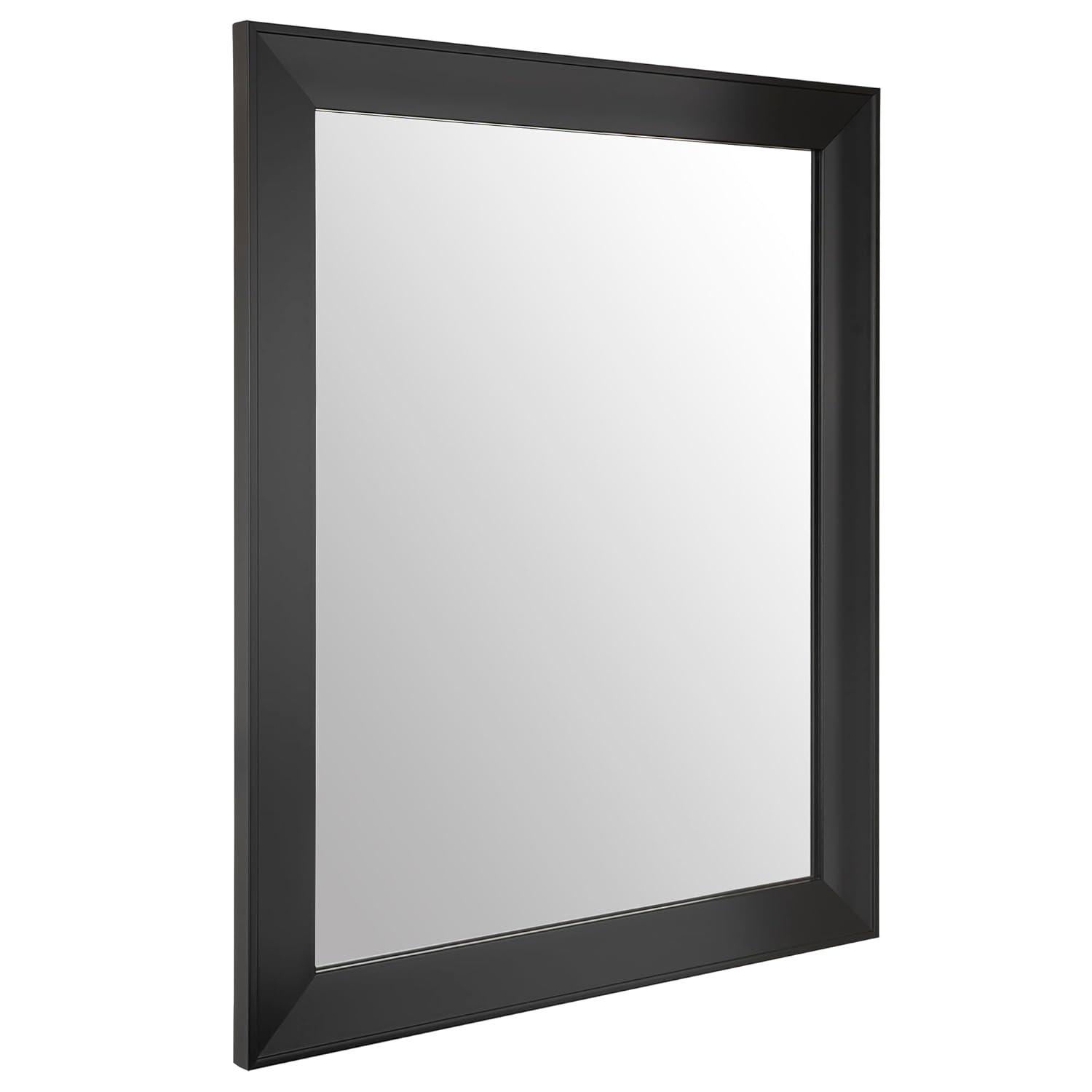 Amazon Basics Rectangular Wall Mount Mirror 16" x 20" - Standard Trim, Black