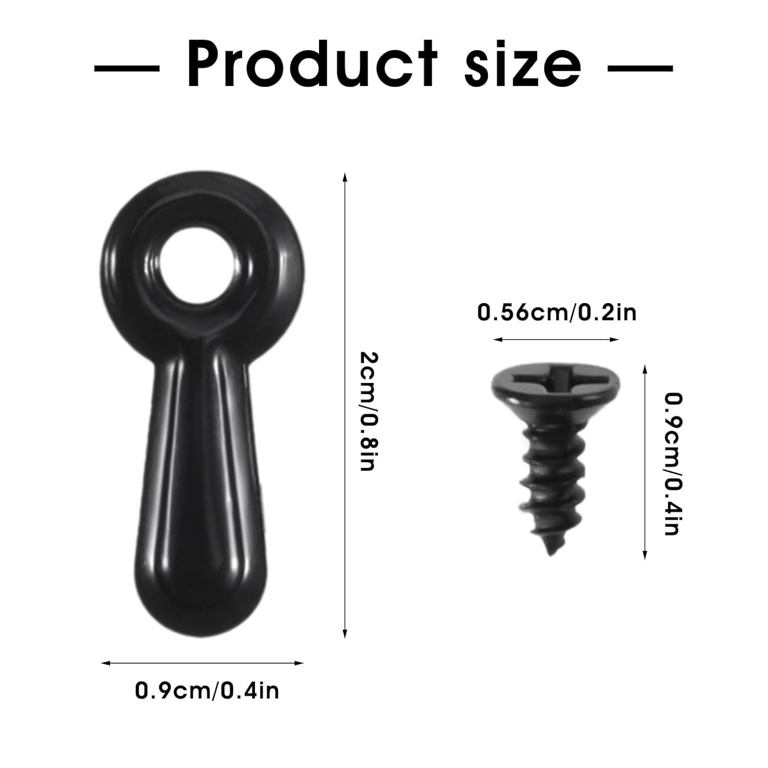 Uxcell 100 Uds. Sujetadores con Botones Giratorios para Marco de Fotos, 100 Uds., Tornillos, Clips de Respaldo para Marco de Fotos para Colgar, Negro