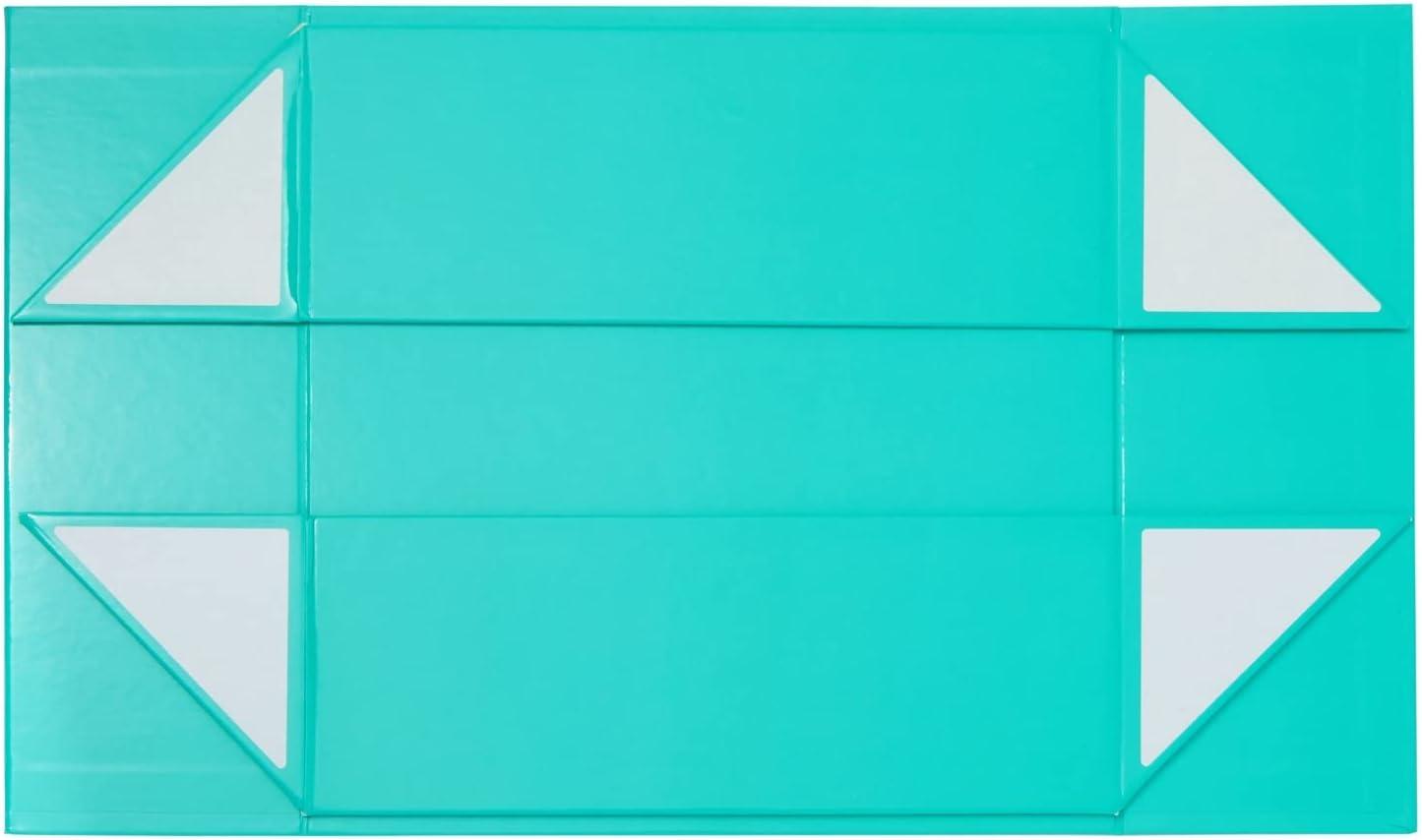 Stockroom Plus 6 Pack Proposal Boxes with Lid for Groomsmen, Bridesmaid, 9.5 x 9.5 x 3.5 Inch Glossy Teal Magnetic Gift Box