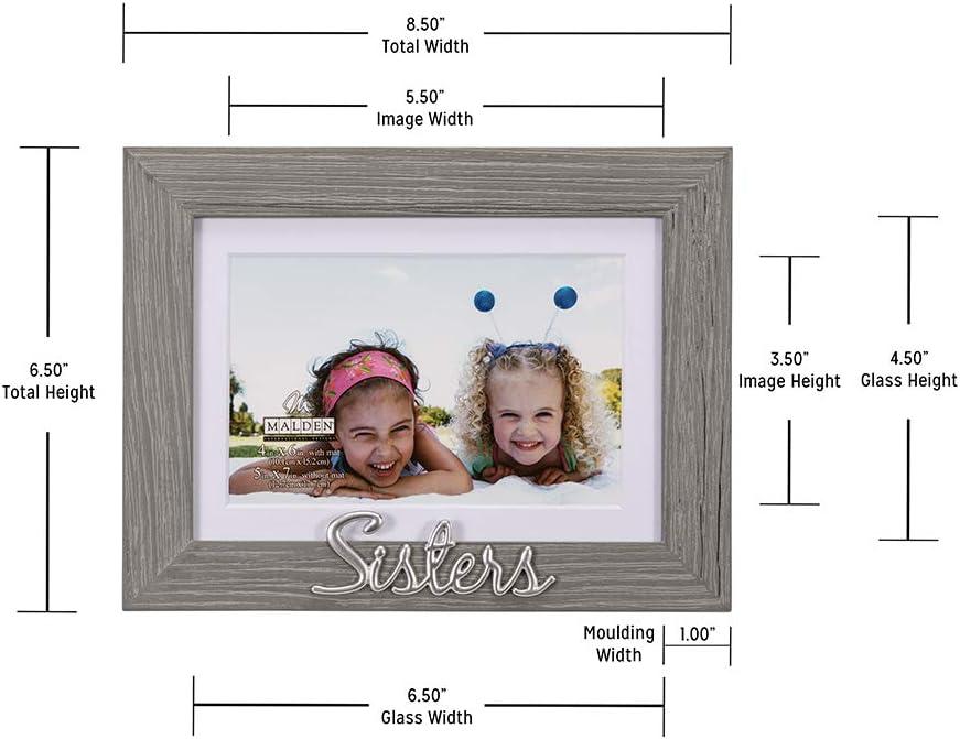 Malden 4" x 6" Wood Wall Mounted Frames, Gray