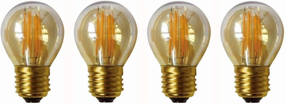 4W G45 Dimmable LED Filament Bulb G45 LED Vintage Edison Bulbs E26/E27 Medium Base Lamp for Home Pendant Antique Light,G14/G45 Shape,E26/E27 Socket Base,Amber Glass,2300K Warm White, Pack of 6