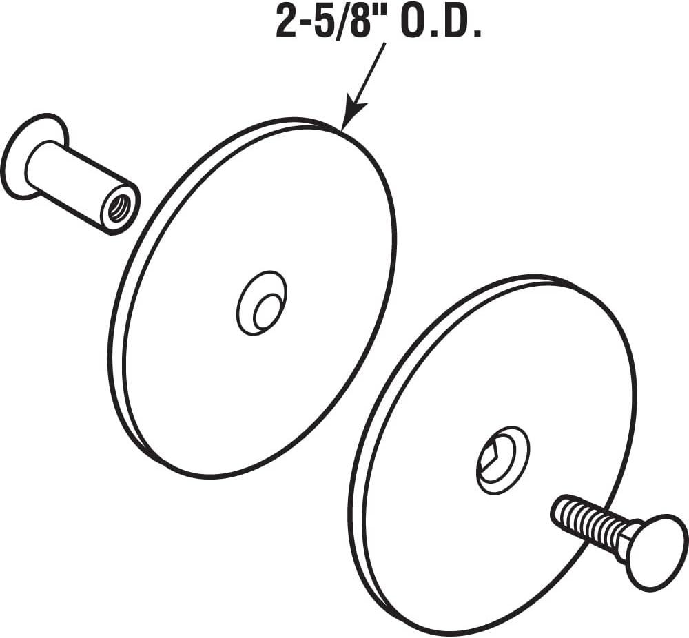 Gray Steel Door Hole Filler Plate for Wood or Metal Doors