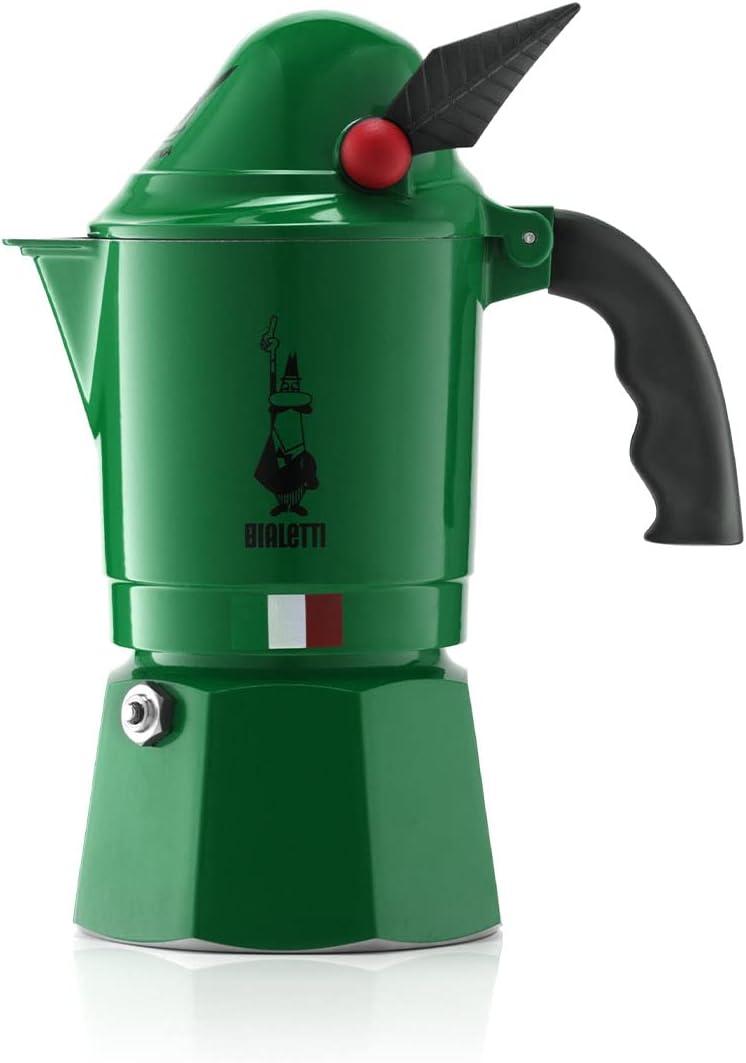 Green Aluminum 3-Cup Stovetop Espresso Maker