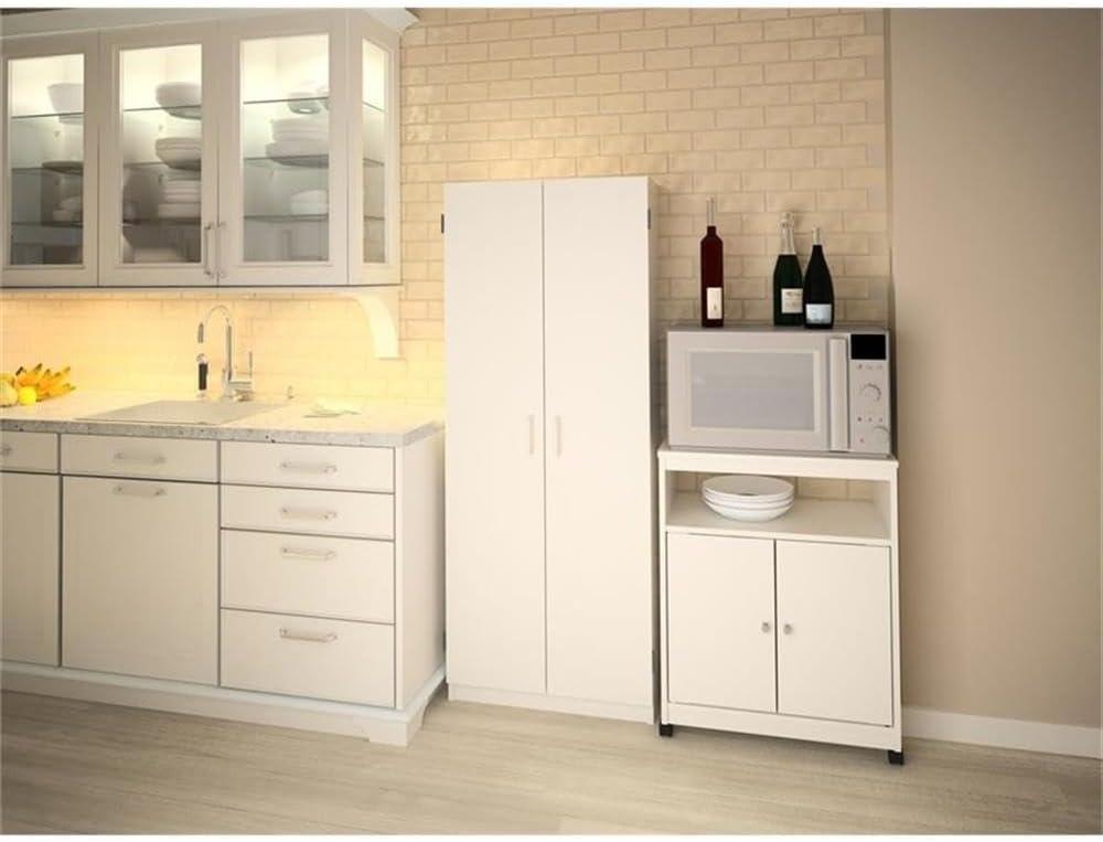 Carro para Microondas de Cocina Landry, Blanco