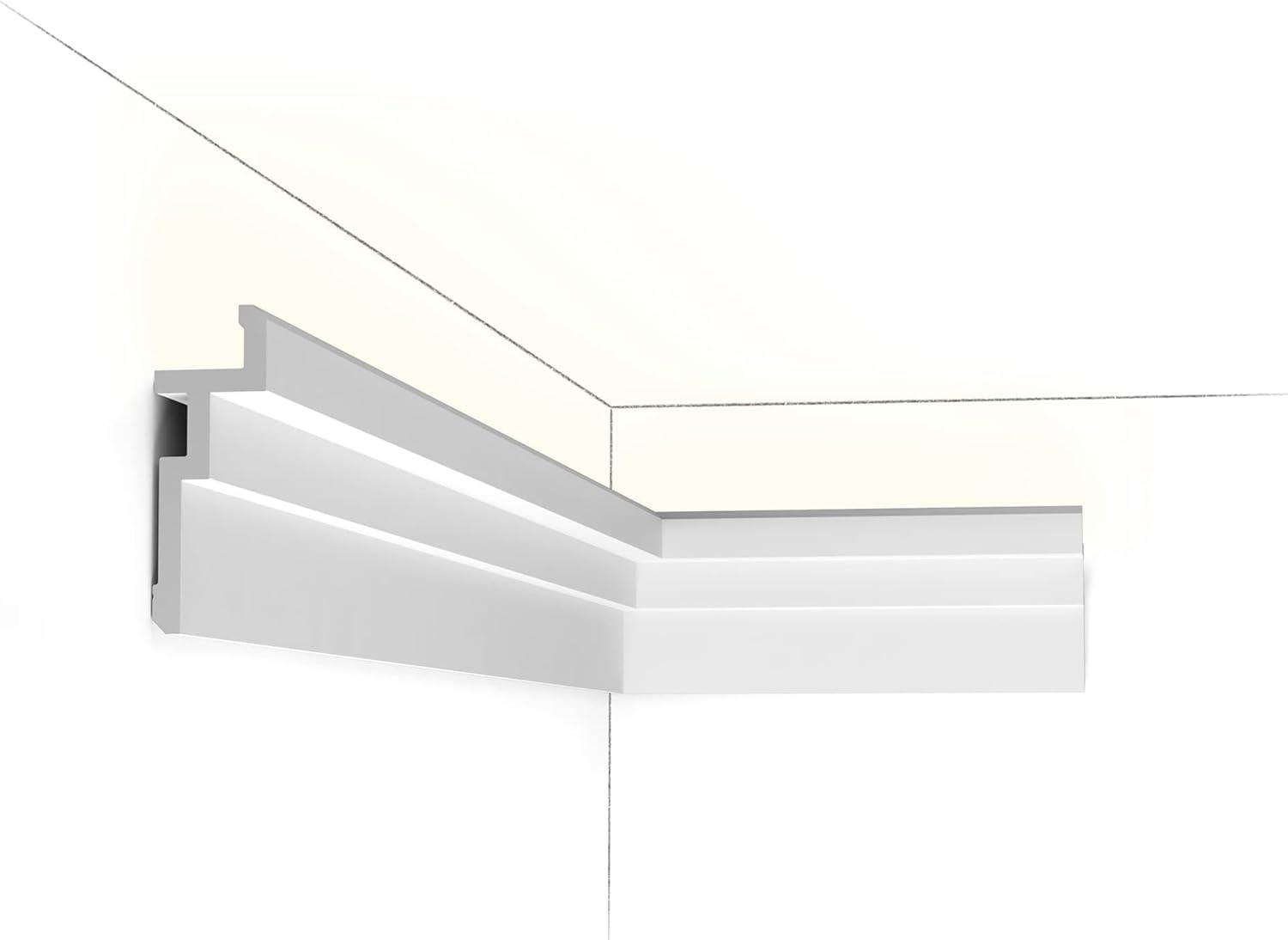 Architectural Products by Outwater L.L.C. 1-5/8 in x 4-1/2 in x 78-3/4 in Primed White Plain Polystyrene Crown Moulding (Set of 12)