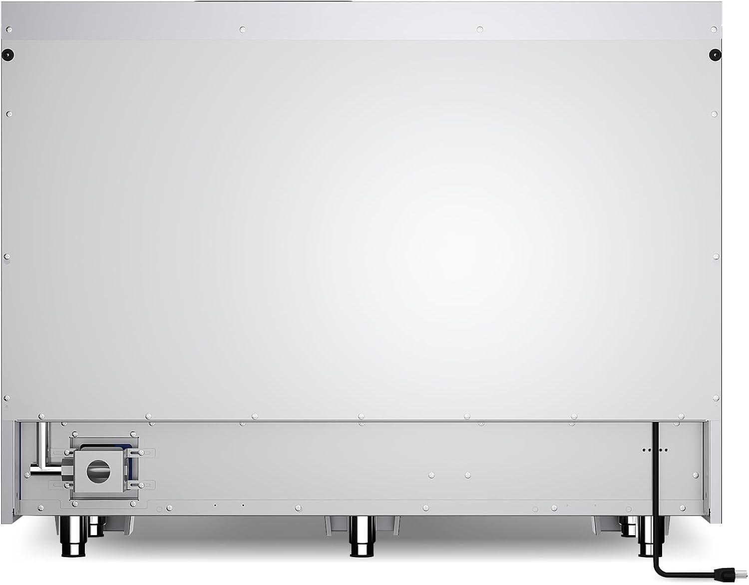 Cosmo COS-DFRP488K Cosmo 48 In. Lumin Collection 5.5 Cu. Ft. Double Oven Dual Fuel Range With 8 Burners, Cast Iron Grates In Stainless Steel