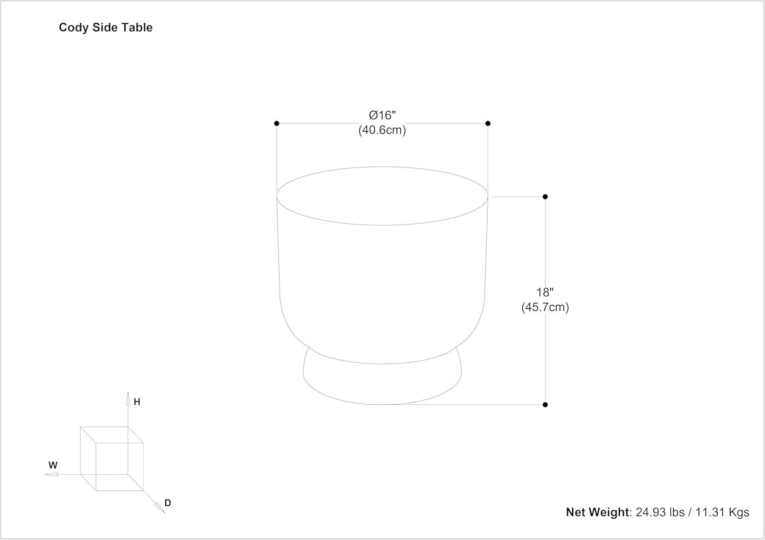 Cody Cast Aluminum Side Table