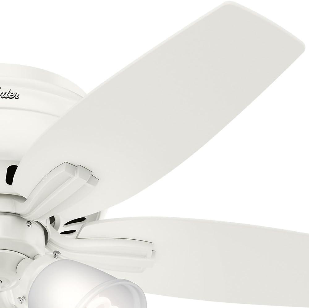 Hunter Fan Newsome 42" 5 - Blade Traditional Indoor Flush Mount Ceiling Fan with Lights and Pull Chains