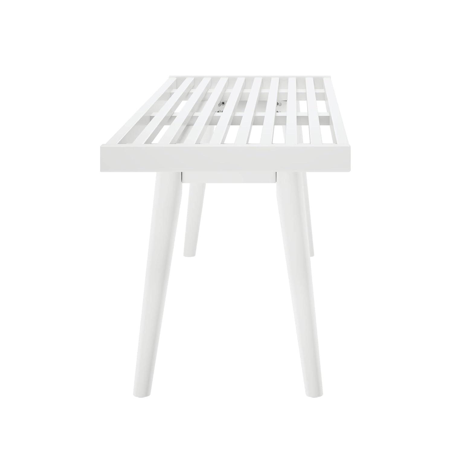 Plank+Beam Entryway Bench, Solid Wood End of Bed Bench for Bedroom, Hallway, Porch, 56.25”