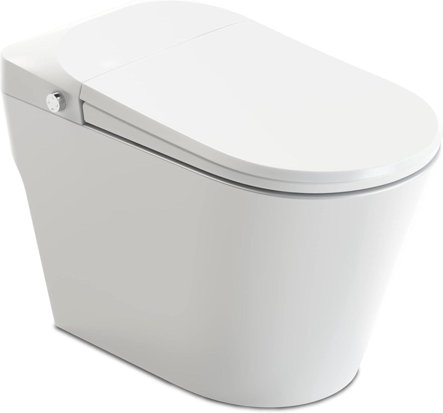 Echo White Elongated Smart Toilet Bidet with Auto Open and Flush