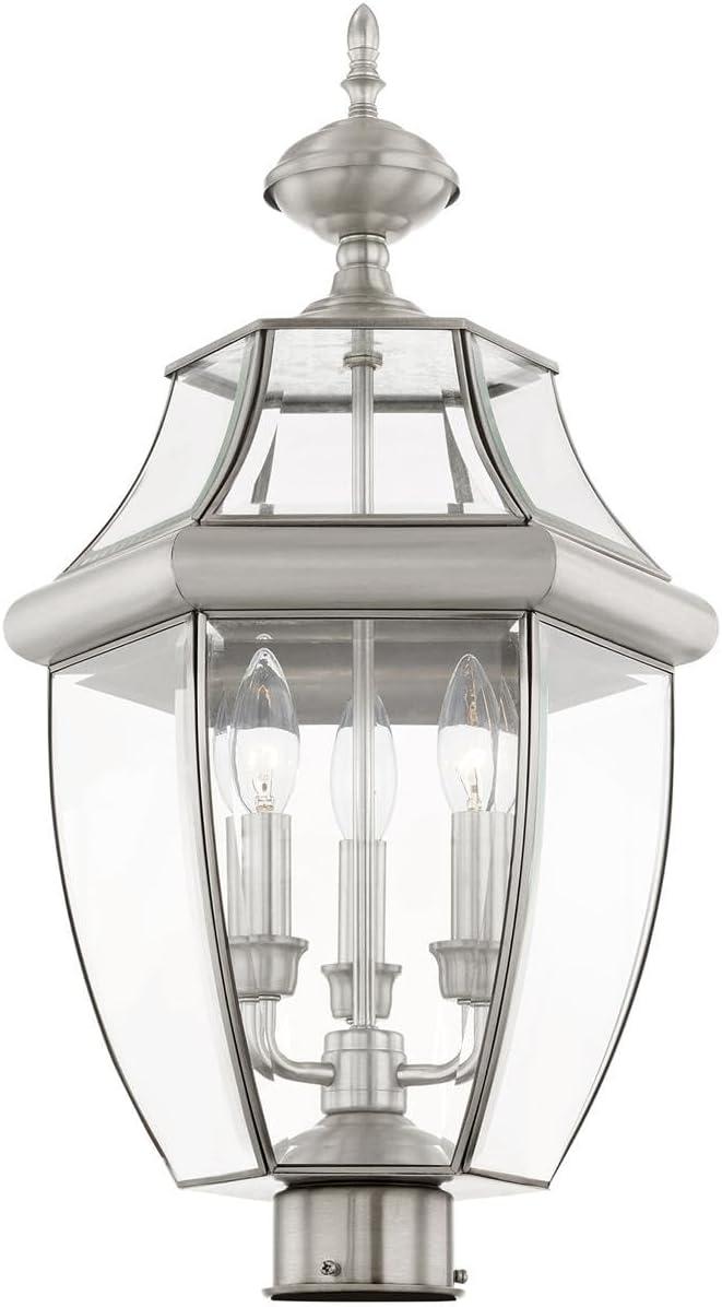 Livex Lighting Monterey 3 - Light Lantern in Brushed Nickel