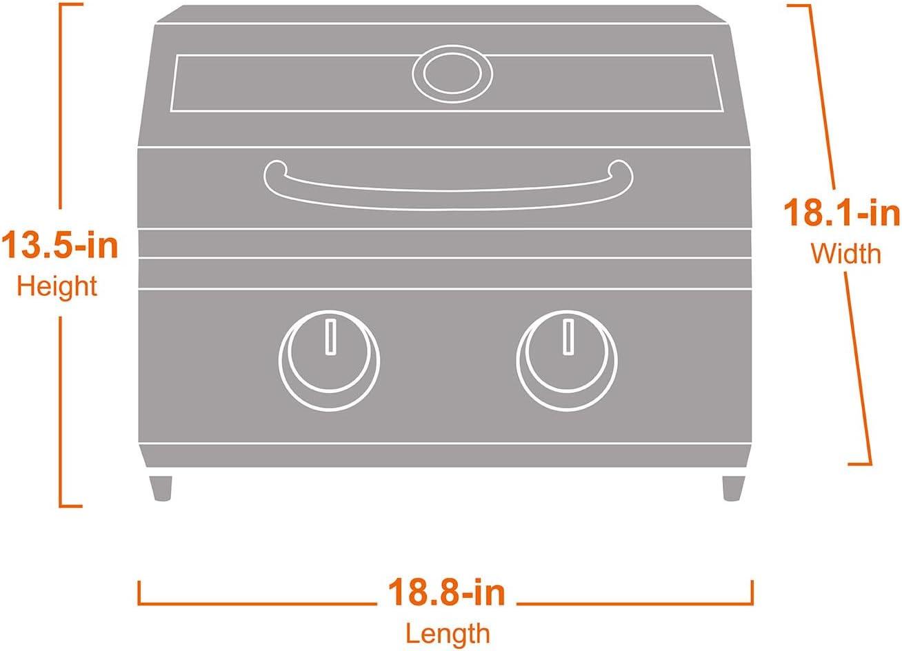 Monument Grills, Clearview 2 - Burner Portable Stainless Liquid Propane 15000 BTU Gas Grill