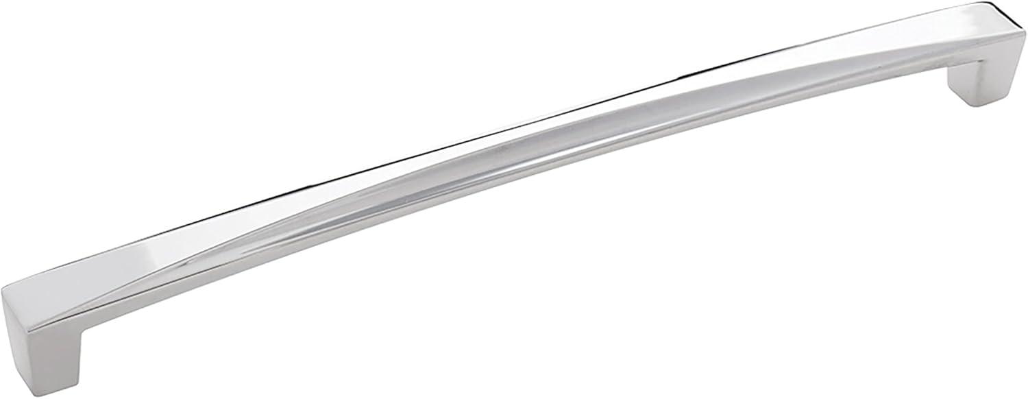 Chrome Modern Bar Handle with Mounting Hardware