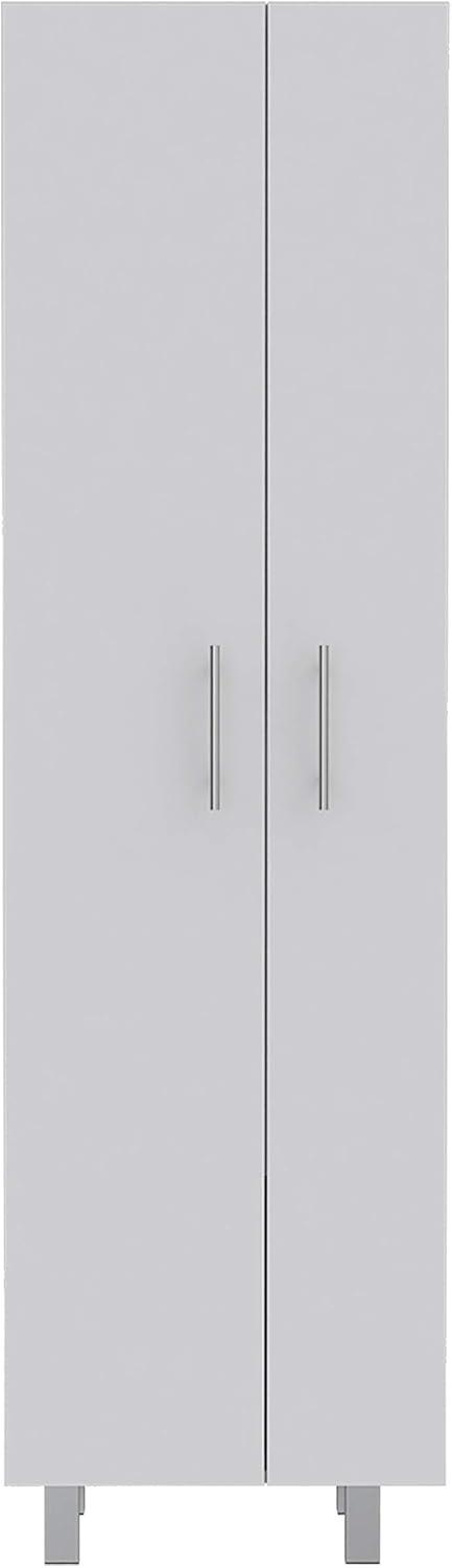 Depot E-Shop Cleaning Cabinet with Five Shelves and Broom Hangers