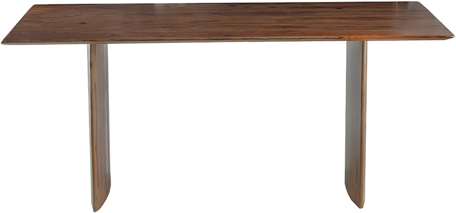 Benjara BM311983 71 in. Dice Rectangular Top Dining Table, Brown