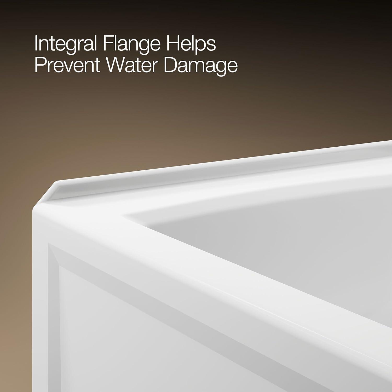 Archer® 60" x 32" Acrylic Alcove Soaking Bathtub with Comfort Depth