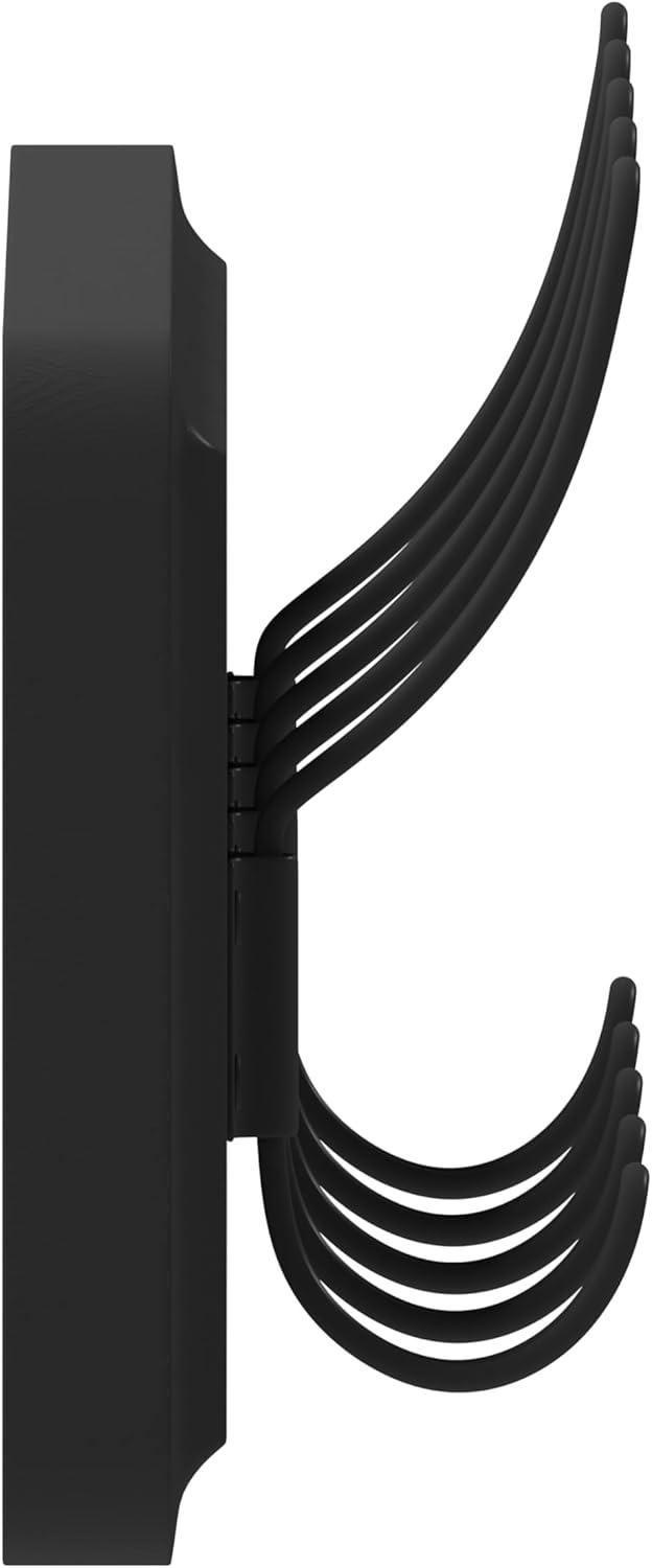 Flash Furniture Daly Rustic Rectangle Wood Coat Rack with Shelf/Storage, Black Wash