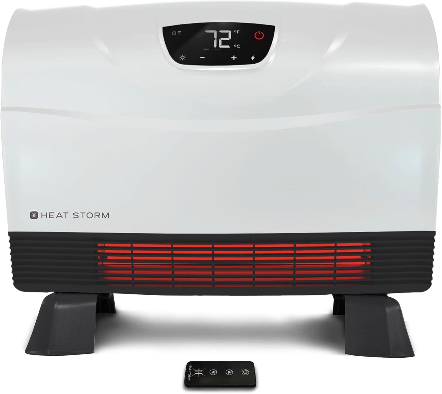 Heat Storm Heat Storm 1500 Watt Infrared WiFi enabled, wall mount  electric space heater with digital thermostat, remote - Smart Line