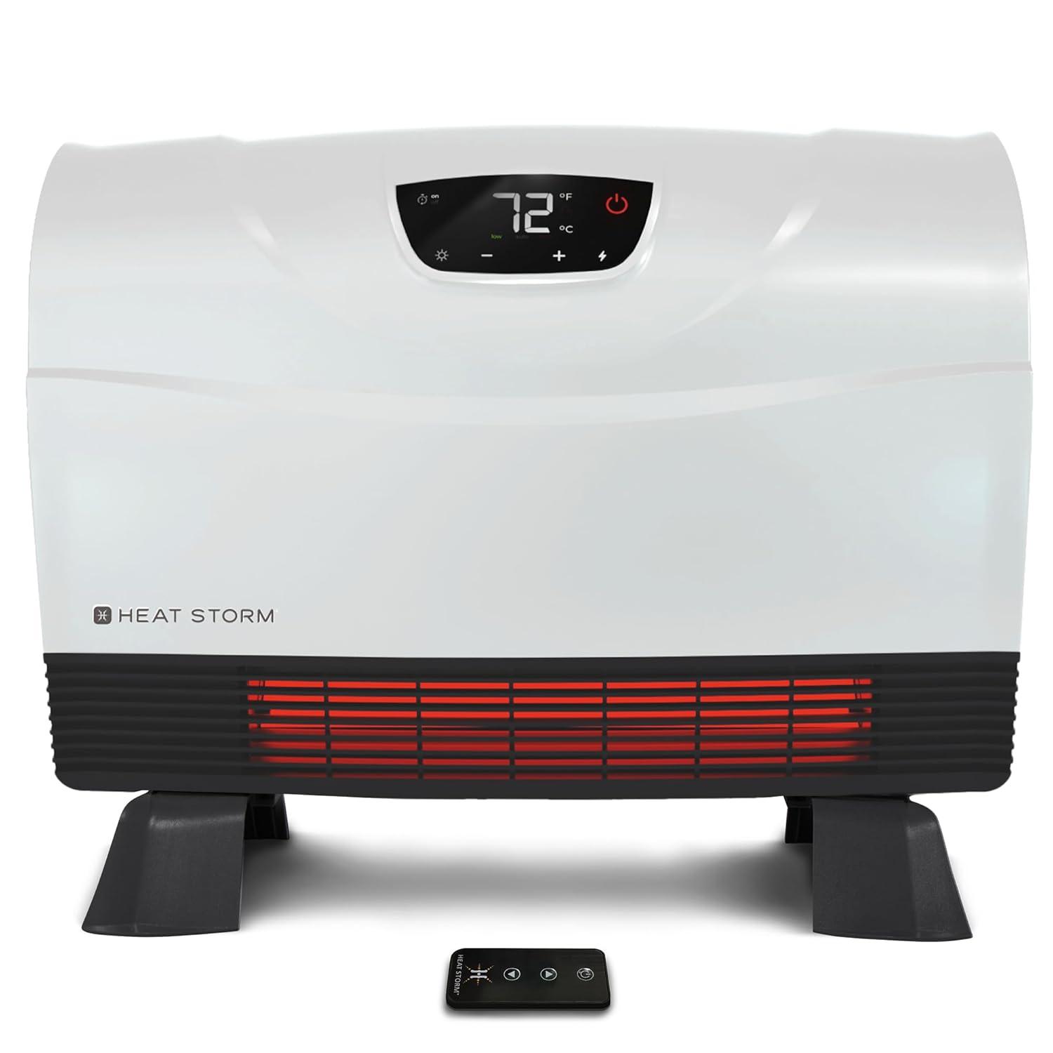 Heat Storm Heat Storm 1500 Watt Infrared WiFi enabled, wall mount  electric space heater with digital thermostat, remote - Smart Line