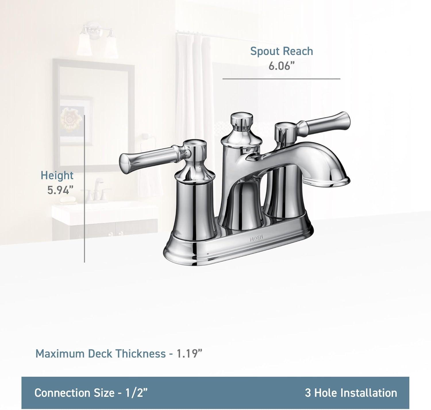 Moen Dartmoor Standard Centerset Bathroom Faucet with Drain Assembly