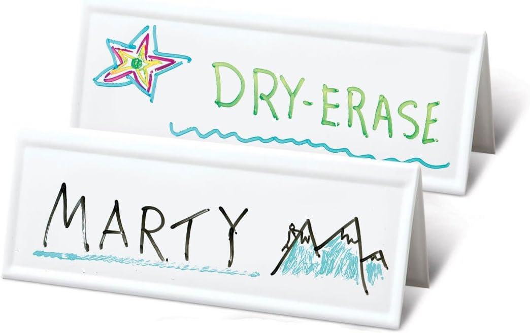Trainers Warehouse Reusable Dry-Erase Name Tents Whiteboard, 12 Set