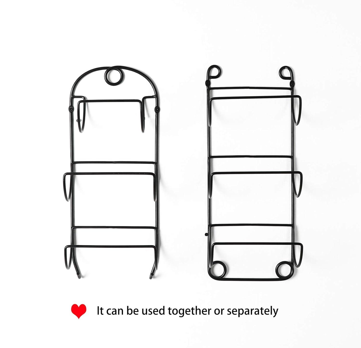 Towel Racks for Bathroom Wall Mounted Metal Wine Rack Towel Shelf Towel Holder for Bath Black