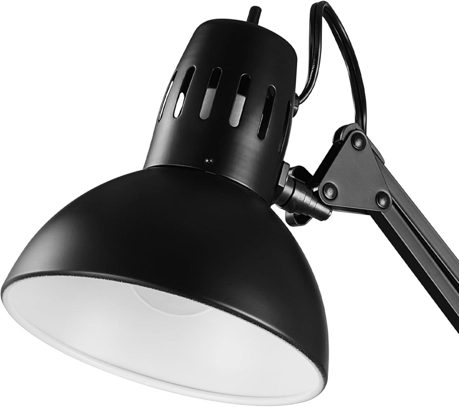 Globe Electric 32" Multi-Joint Metal Clamp Black Desk Lamp, 56963