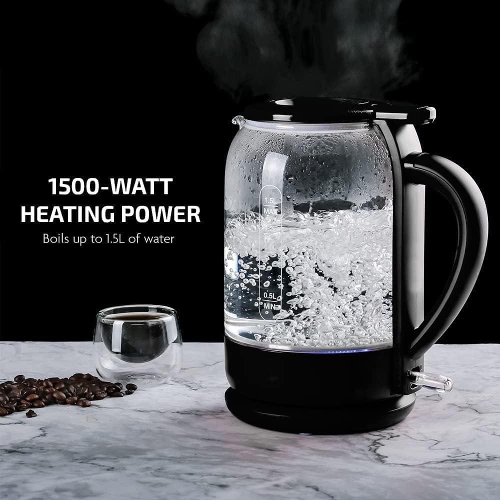 Ovente 1.5 qt. Glass Electric Tea Kettle